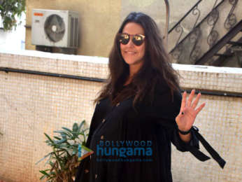 Neha Dhupia spotted after a salon session in Bandra