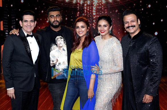 parineeti chopra and arjun kapoor snapped on sets of the show indias best dramebaaz 1