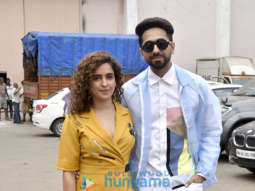 Sanya Malhotra and Ayushmann Khurrana snapped at Mehboob Studio