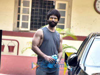 Shahid Kapoor snapped outside the gym