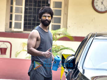 Shahid Kapoor snapped outside the gym