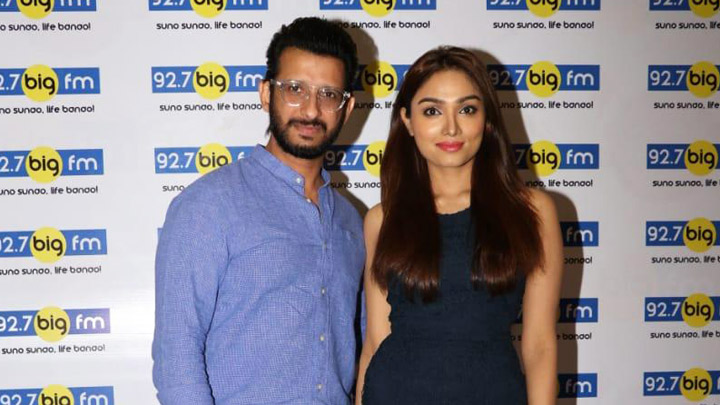 Sharman Joshi and Aishwarya Devan promote the film Kaashi – In Search of Ganga at 92.7 Big FM radio station