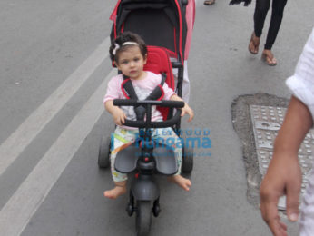 Soha Ali Khan's daughter Inaaya spotted at home
