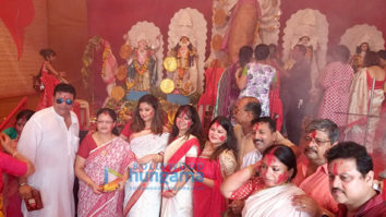 Tanushree Dutta snapped during Durga Puja celebrations