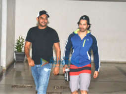 Varun Dhawan, Ayan Mukerji and Shashank Khaitan snapped at Karan Johar’s residence in Bandra