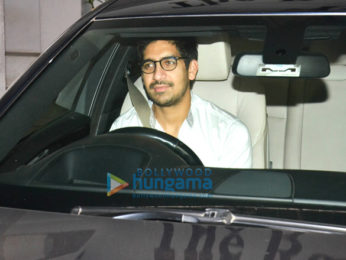 Varun Dhawan, Ayan Mukerji and Shashank Khaitan snapped at Karan Johar's residence in Bandra