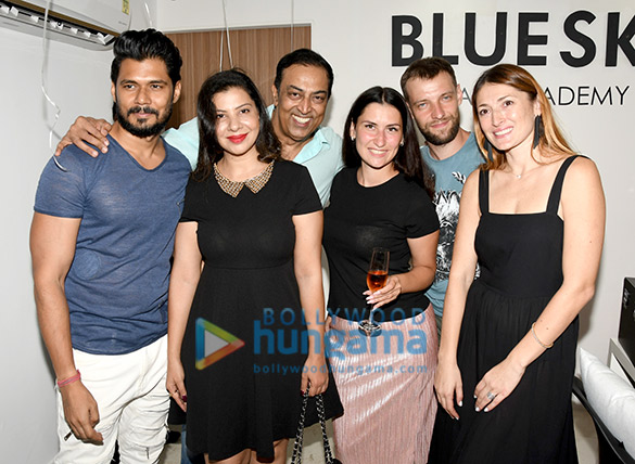 vindu dara singh and dina singh snapped at the launch of bluesky nail academy 4