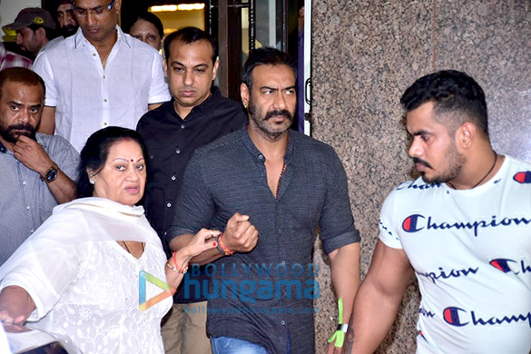 Ajay Devgn and Kajol snapped attending a chautha ceremony