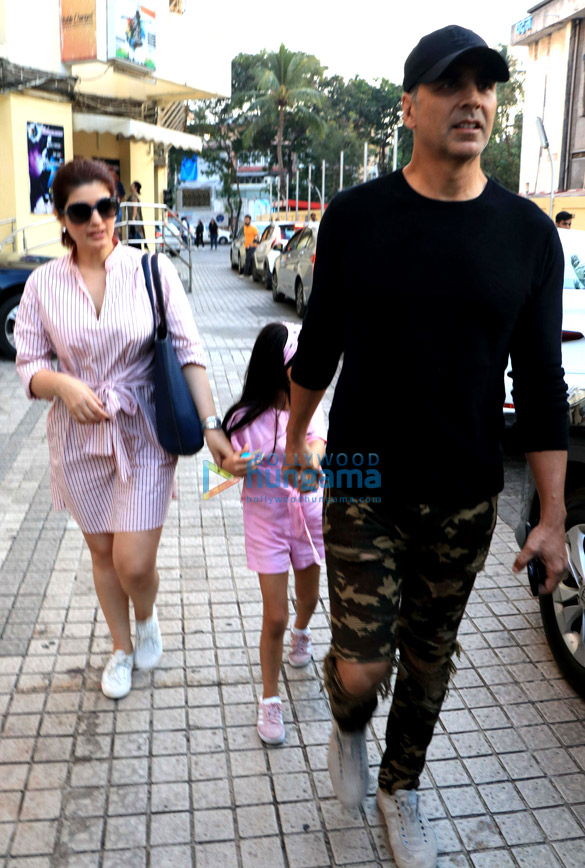 Akshay Kumar and family spotted at PVR, Juhu Akshay Kumar and family spotted at PVR, Juhu