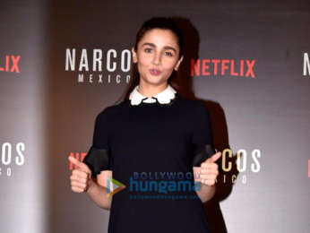 Alia Bhatt, Shaking Batra snapped during a session with Narcos Mexico stars Michael Pena and Diego Luna