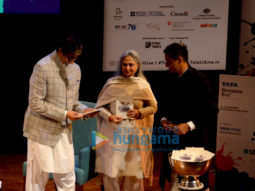 Amitabh Bachchan and Jaya Bachchan snapped at the launch of Siddharth Shanghvi’s new book ‘The Rabbit & The Squirrel’ at 9th edition of Tata Literature Live