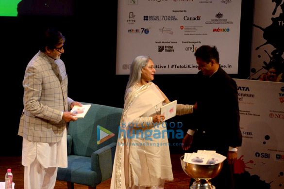 amitabh bachchan and jaya bachchan snapped at the launch of siddharth shanghvis new book the rabbit the squirrel at 9th edition of tata literature live 0 3