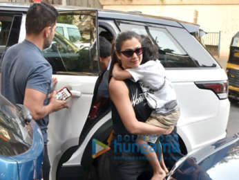 Amrita Arora snapped with her family in Bandra