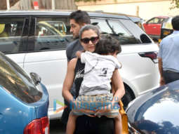 Amrita Arora snapped with her family in Bandra