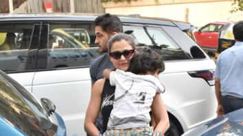 Amrita Arora snapped with her family in Bandra