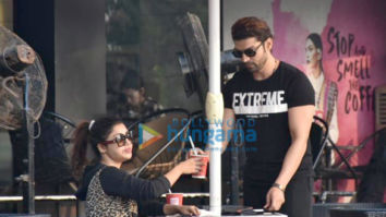 Gurmeet Choudhary and Debina Choudhary spotted at CCD, Bandra