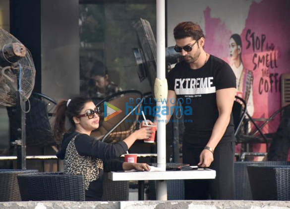 Gurmeet Choudhary and Debina Choudhary spotted at CCD, Bandra