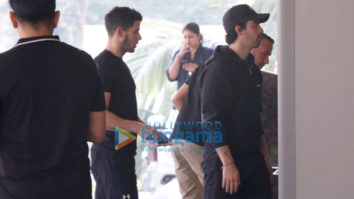 Joe Jonas and Nick Jonas arrive at a Mumbai hotel