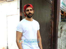 Kartik Aaryan snapped outside a gym in Juhu
