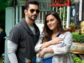 Neha Dhupia snapped after being discharged from hospital