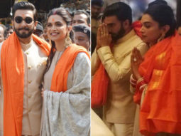 Newlyweds Deepika Padukone and Ranveer Singh are all smiles as they seek the blessings of the lord at Siddivinayak Temple