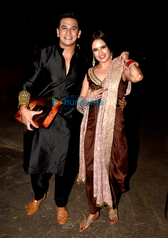 prince narula and yuvika chaudhary snapped at diwali bash 1