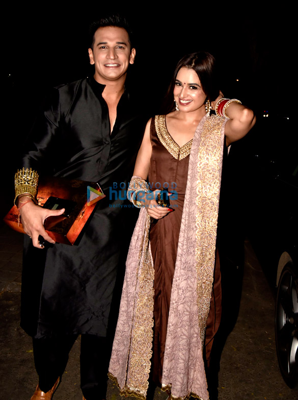 prince narula and yuvika chaudhary snapped at diwali bash 3