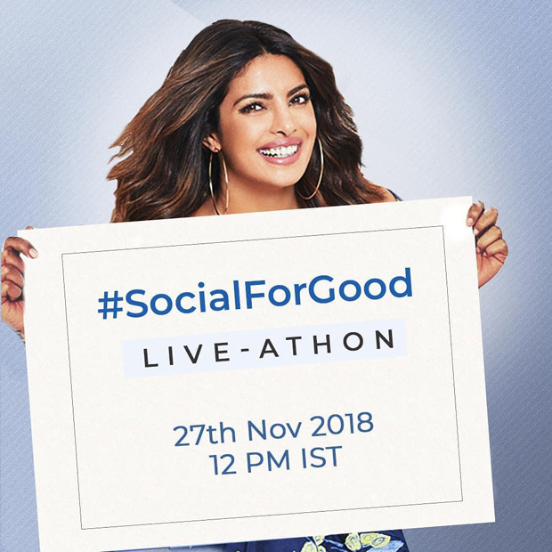 Priyanka Chopra and Facebook come together for a special liveathon called #SocialForGood
