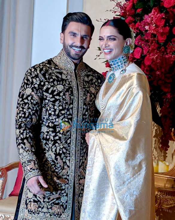 Ranveer Singh and Deepika Padukone arrive at their Bengaluru wedding reception Ranveer Singh and Deepika Padukone arrive at their Bengaluru wedding reception