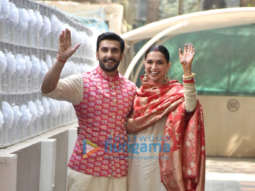 Ranveer Singh and Deepika Padukone snapped at home