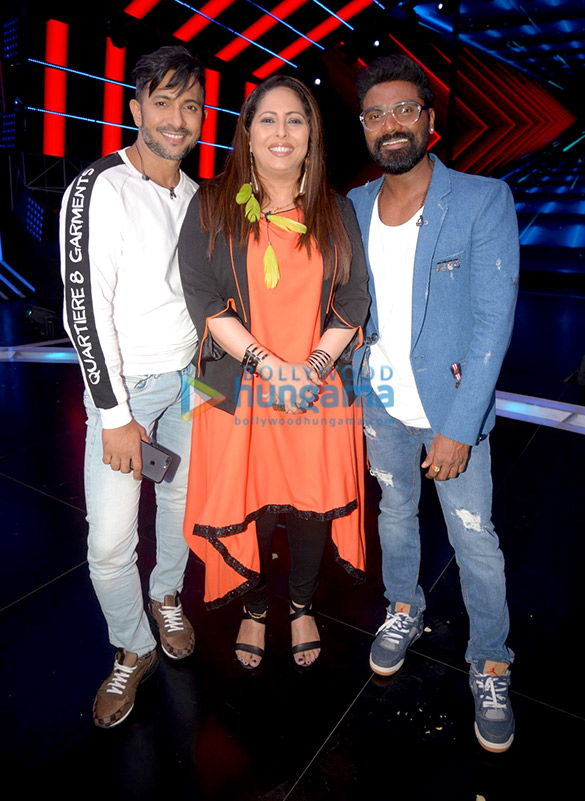 Remo Dsouza, Terence Lewis and Geeta Kapur snapped on sets of the show Dance Plus 4