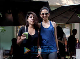 Rhea Chakraborty and Rakul Preet Singh spotted at Kitchen Garden