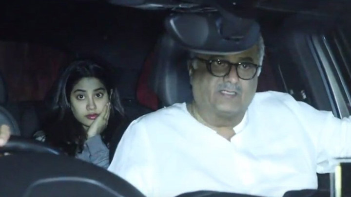 SPOTTED: Janhvi Kapoor & Boney Kapoor at Arjun Kapoor’s house