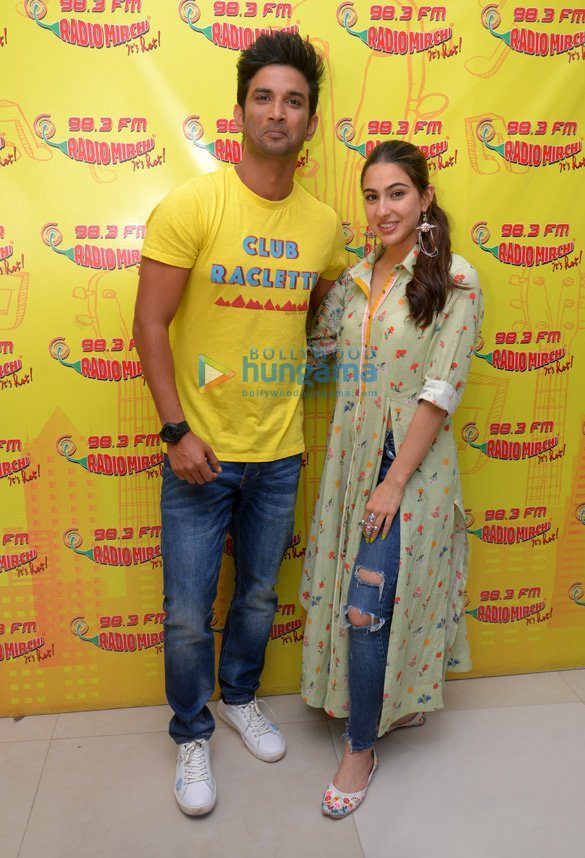 Sara Ali Khan and Sushant Singh Rajput promote ‘Kedarnath’ at 98.3 FM Radio Mirchi Sara Ali Khan and Sushant Singh Rajput promote ‘Kedarnath’ at 98.3 FM Radio Mirchi