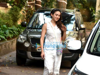 Sara Ali Khan snapped outside the gym