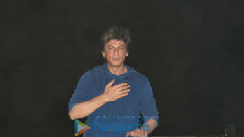 Shah Rukh Khan greets his fans at Mannat