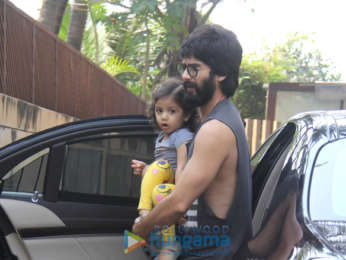 Shahid Kapoor, Mira Rajput and Misha Kapoor snapped in Juhu
