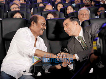 Snapped: Rajinikanth and Akshay Kumar at 2.0 trailer launch