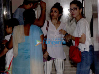 Sunny Leone, Rannvijay Singh spotted at Soha Ali Khan's residence