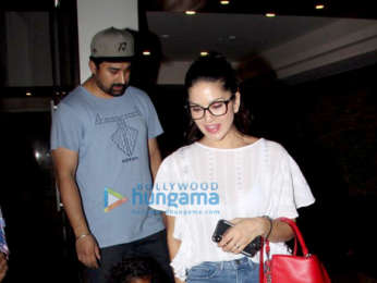 Sunny Leone, Rannvijay Singh spotted at Soha Ali Khan's residence