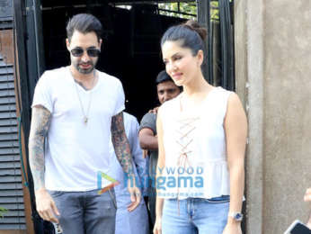 Sunny Leone snapped with husband Daniel Weber in Juhu