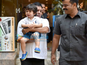 Taimur Ali Khan snapped at a music instrument shop in Bandra