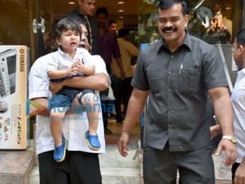 Taimur Ali Khan snapped at a music instrument shop in Bandra