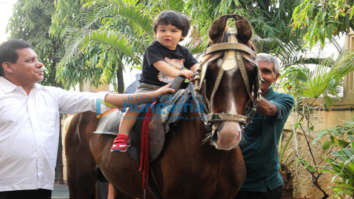 Taimur Ali Khan snapped enjoying horse ride at Amrita Arora’s house