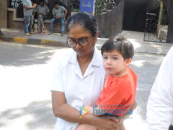 Taimur Ali Khan spotted outside his residence