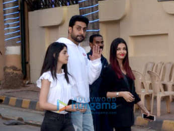 Aaradhya Bachchan, Aishwarya Rai Bachchan, Abhishek Bachchan, Gauri Khan snapped at Dhirubhai Ambani International School Annual Day 2018