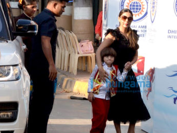 Aaradhya Bachchan, Aishwarya Rai Bachchan, Abhishek Bachchan, Gauri Khan snapped at Dhirubhai Ambani International School Annual Day 2018