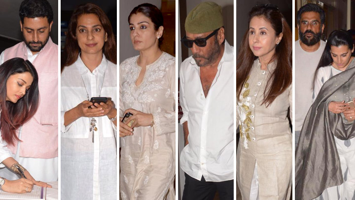 Aishwarya Rai Bachchan, Juhu Chawla & others at Prayer Meet of Nana Chudasama