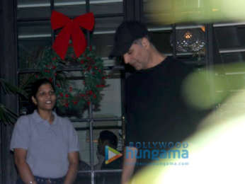 Akshay Kumar with Twinkle and Aarav Kumar at Soho House, Juhu