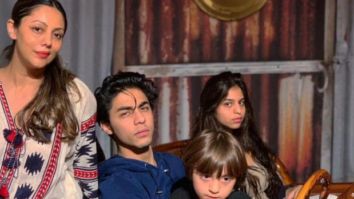 Aryan, Suhana and AbRam Khan pose as MOMMY Gauri Khan’s pet designs (see pic)